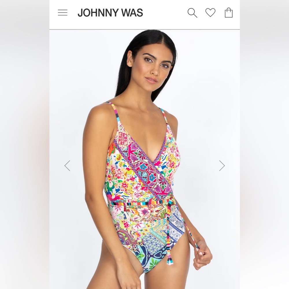 Johnny Was Locita Wrap One Piece Swimsuit Size XL